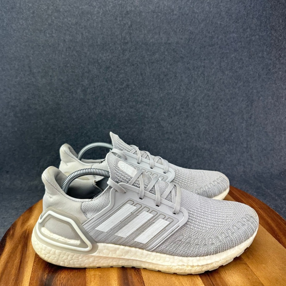 Adidas Ultraboost 20 Womens Gray White Running Shoes FX8282 Size 12